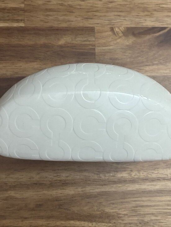 Coach Sunglasses Case Beige Signature Case Eyeglasses Hard Case Minimalist Y2K - Picture 1 of 11
